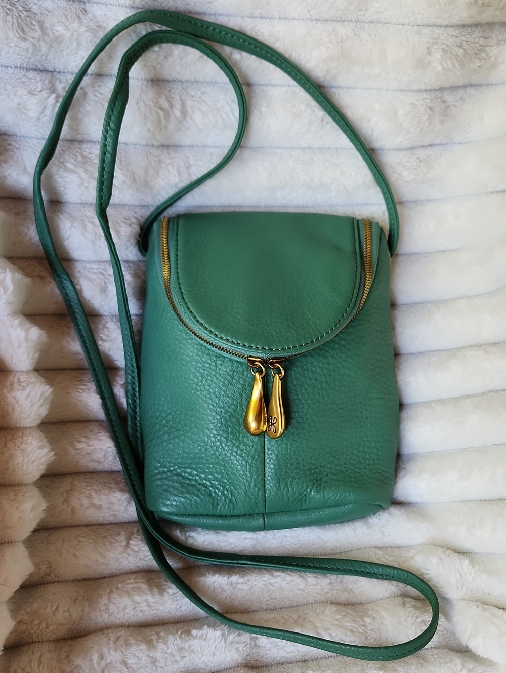 Hobo Handbag - "Fern" Style - Teal/blue Green Color
